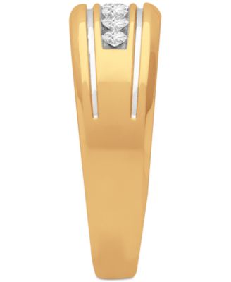 Men's Diamond Channel-Set Band (1/3 ct. t.w.) in 10k Gold