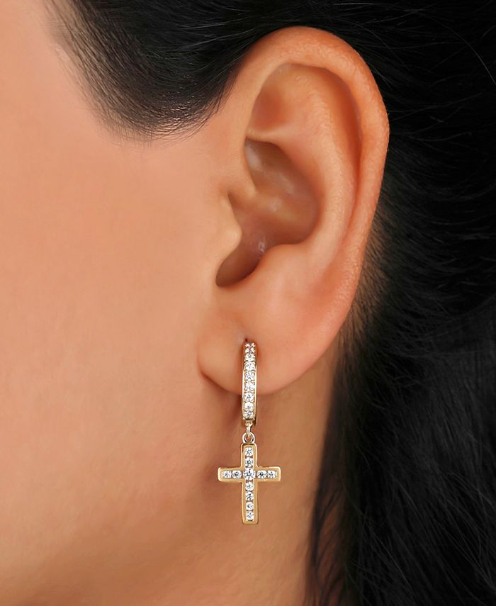 Macys cross earrings deals
