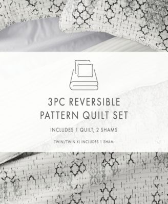 Distressed Aztec Reversible 2-Pc. Lightweight Quilt Set, Twin/Twin XL