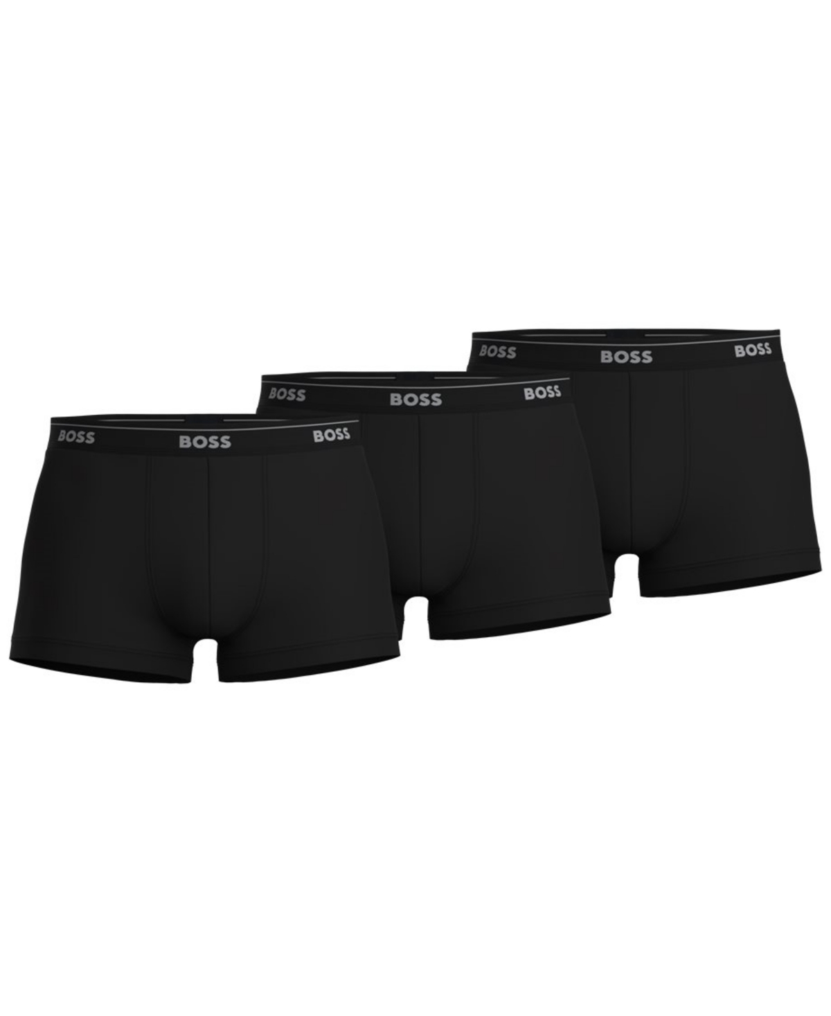 Boss by Hugo Boss Men's Classic 3-Pk. Cotton Trunk Underwear - Black