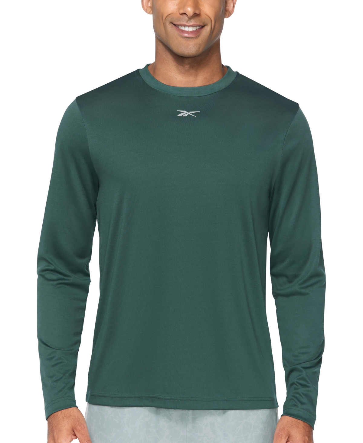 Reebok Men's Long-sleeve Swim Shirt In Green