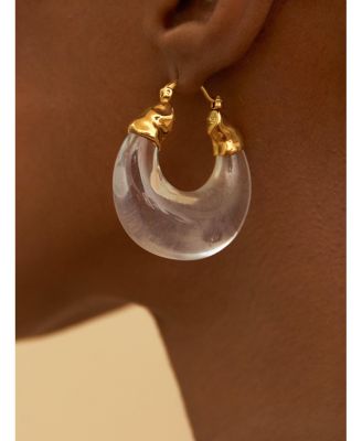 Women's Olokun 18K Gold-Tone Brass and Resin Hoop Earrings