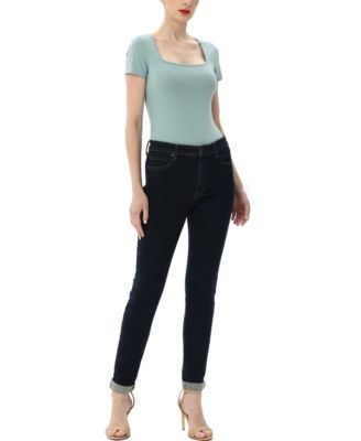 Women's Square Neck Basic Bodysuit Top