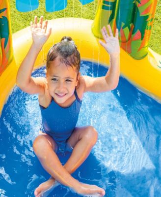 Inflatable Kids Dinosaur Play Center Outdoor Water Park Pool with Slide