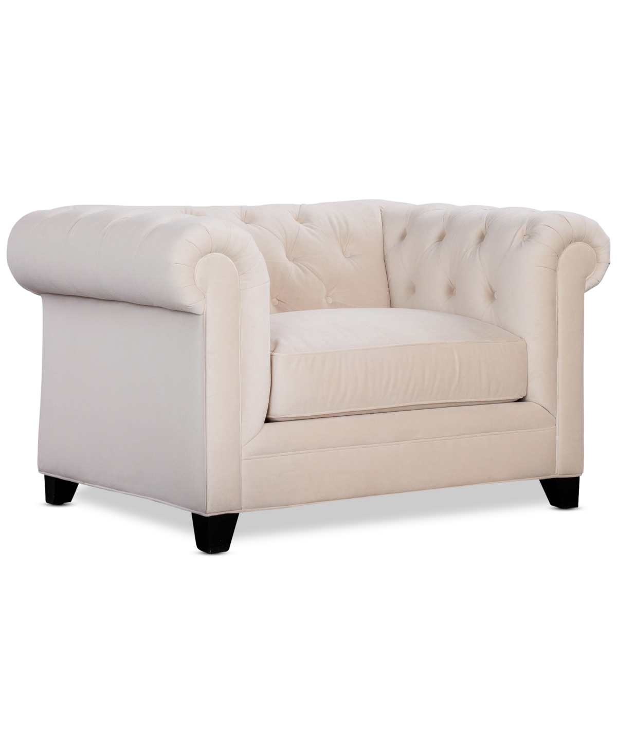 Furniture Kallison 52" Fabric Arm Chair, Created For Macy's In Buckwheat