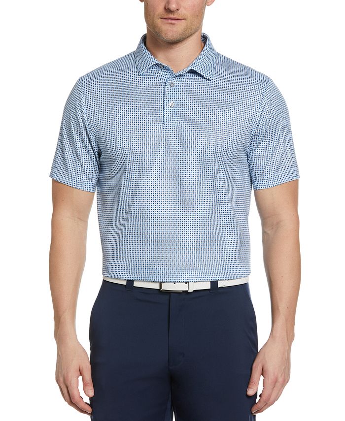 PGA TOUR Men's Airflux Geo-Print Polo Shirt - Macy's