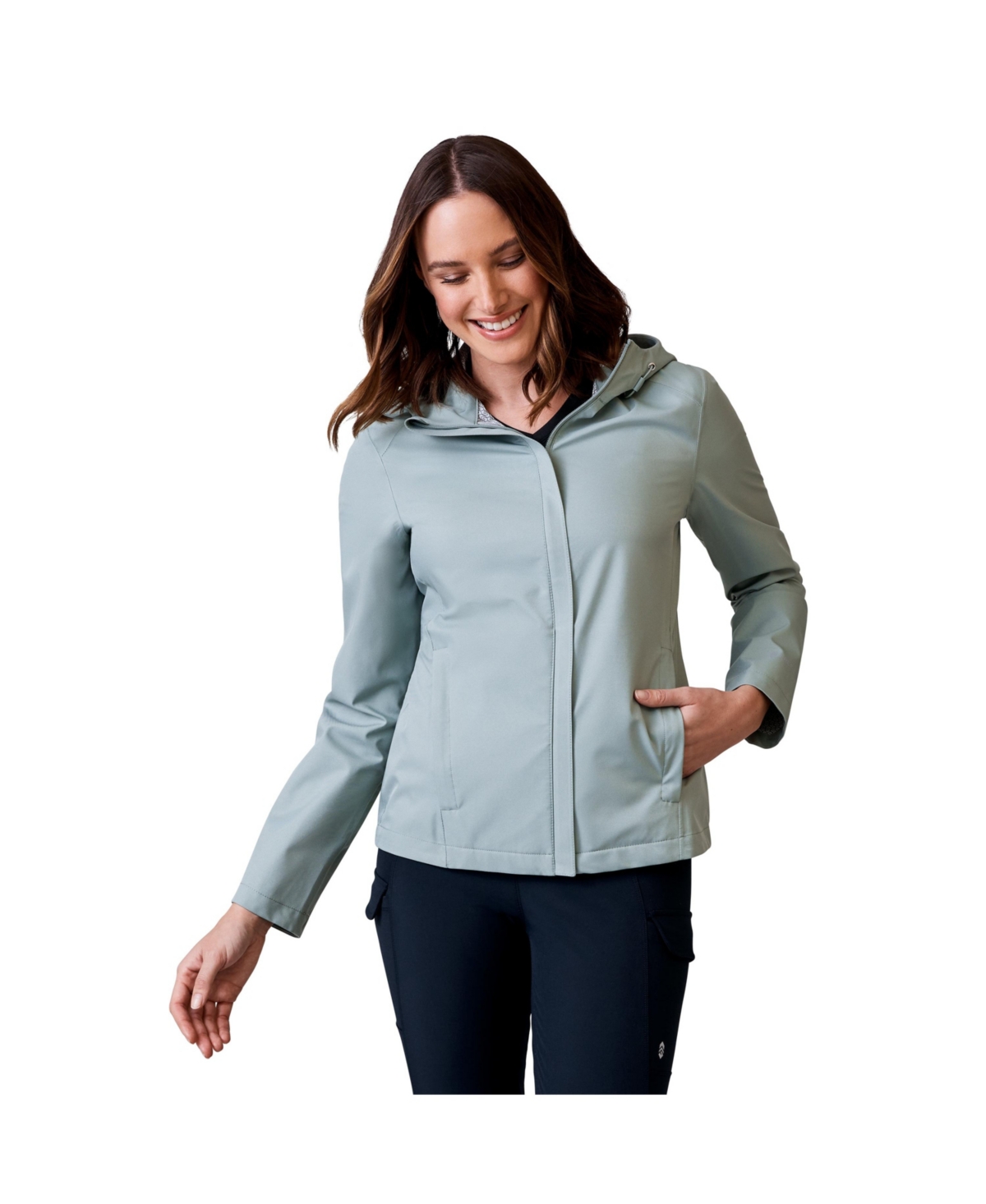 Free Country Women's X2o Packable Rain Jacket In Moss ModeSens