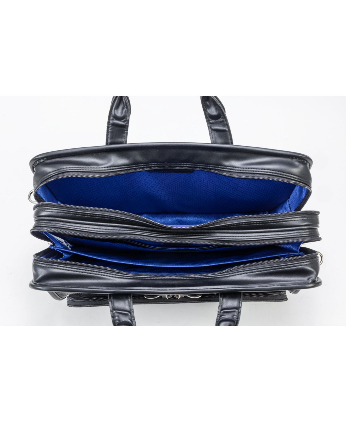 Сумка McKlein Elston Checkpoint-Friendly Double Compartment Laptop Briefcase, цвет: Чёрный — фото 11