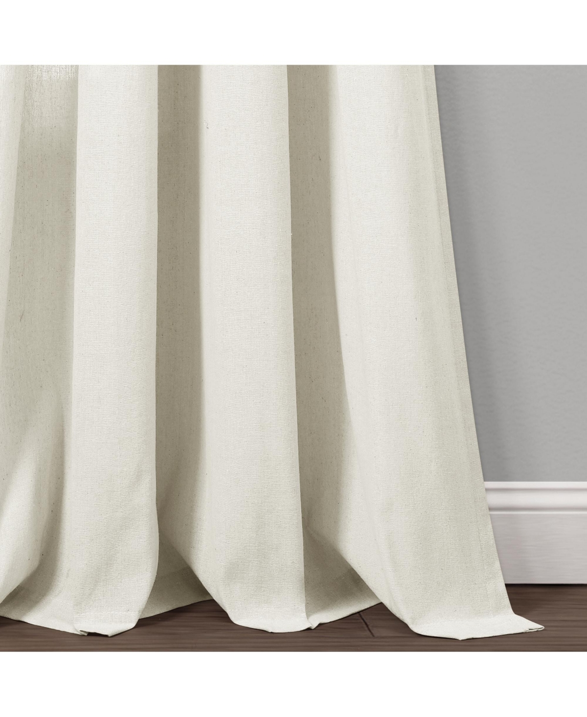 Lush Decor Faux Linen Grommet Window Curtain Panels 52X84 Set