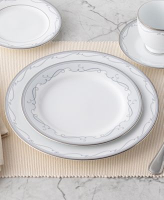 Satin Flourish Set of 4 Dinner Plates, 10.50"