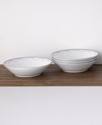 Satin Flourish Set of 4 Soup Bowls, 7.50", 12 oz.