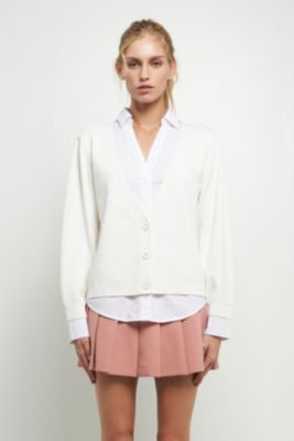 Women's Mixed Media Cardigan