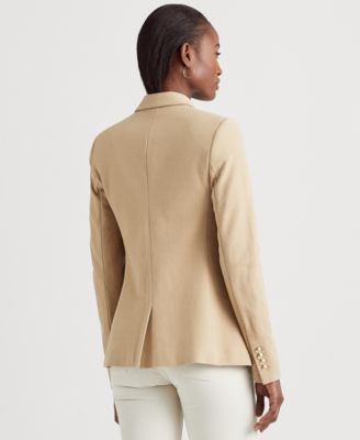 Ralph Lauren★Bullion Jacquard Blazer Lauren Ralph Lauren Jacquard Bullion-Patch Notch Lapel Long