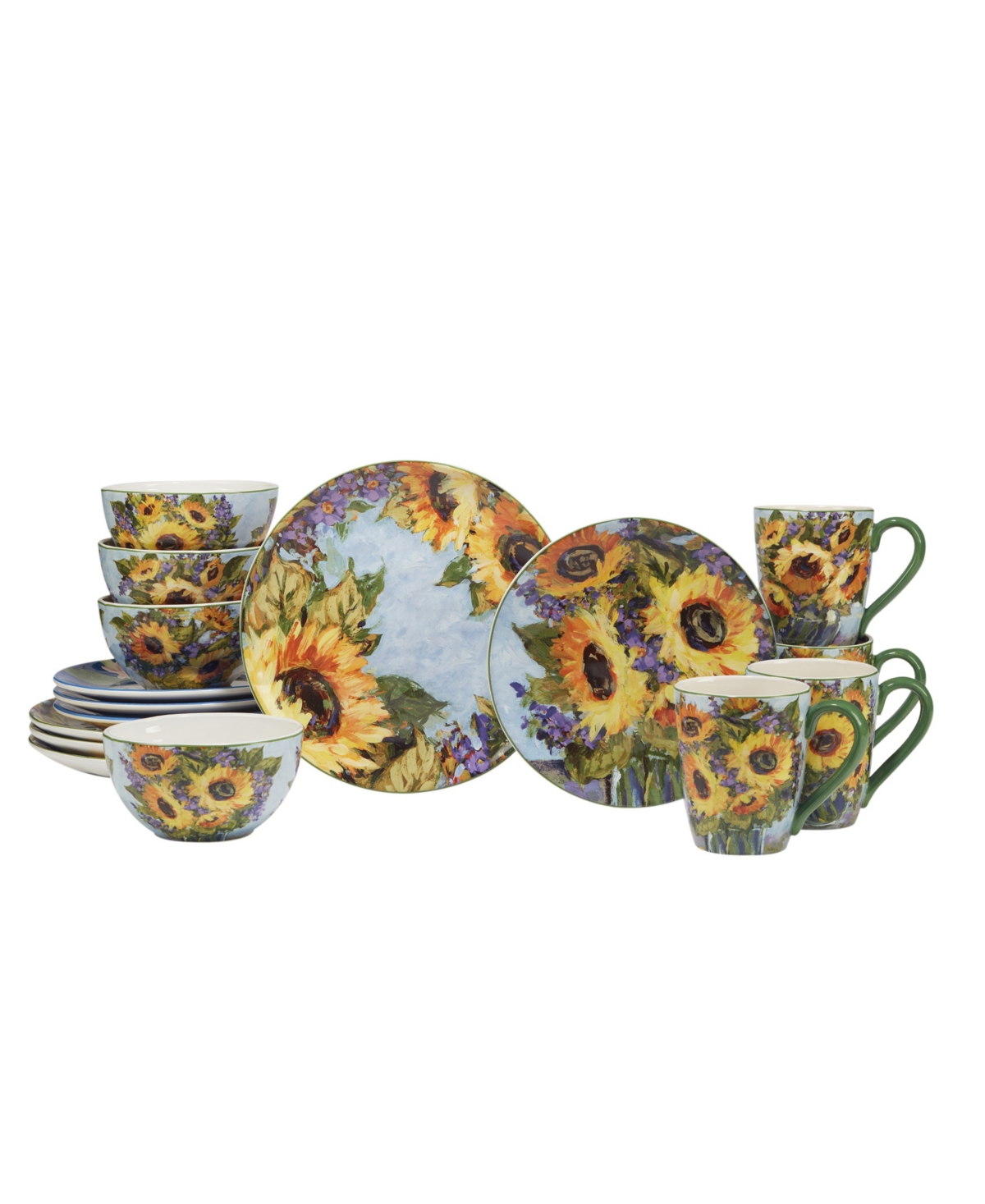 Certified International Sunflower Bouquet 16pc Dinnerware Set