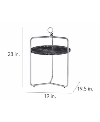 Steve Silver Miro 19" Laminate Metal Side Table