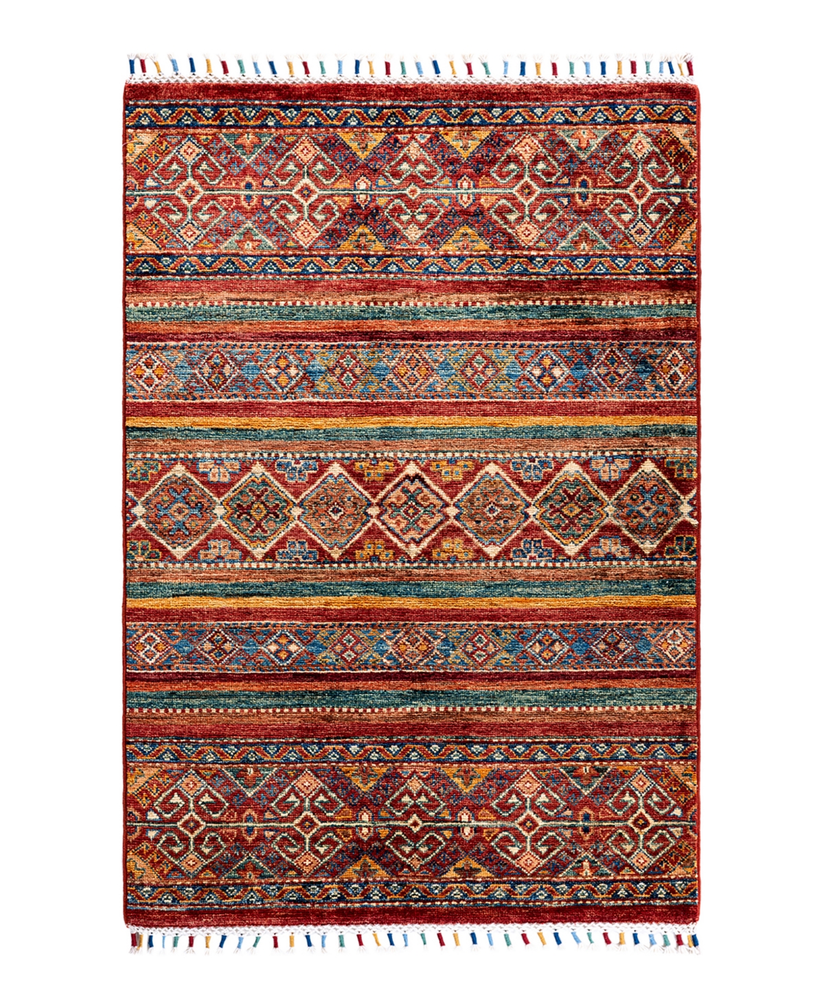 Adorn Hand Woven Rugs Serapi M1982 10'1" X 13'10" Area Rug In Blue