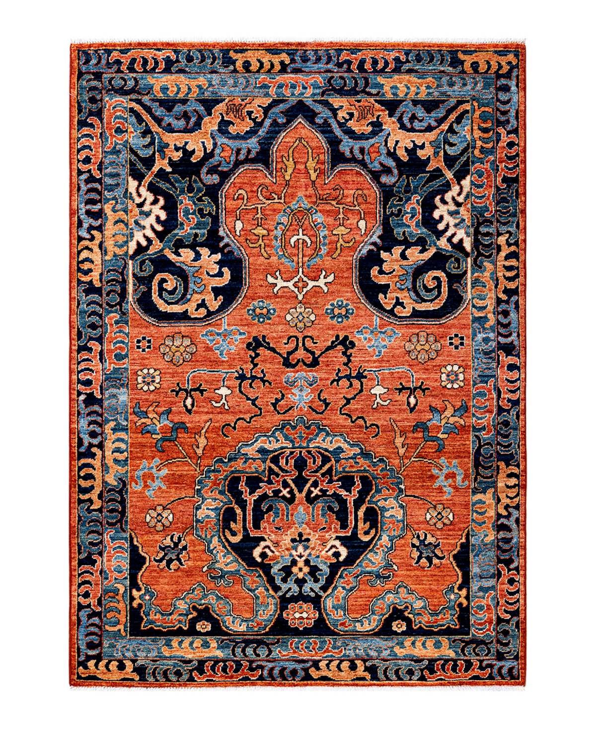 Adorn Hand Woven Rugs Serapi M1982 3'3" X 5'2" Area Rug In Mist