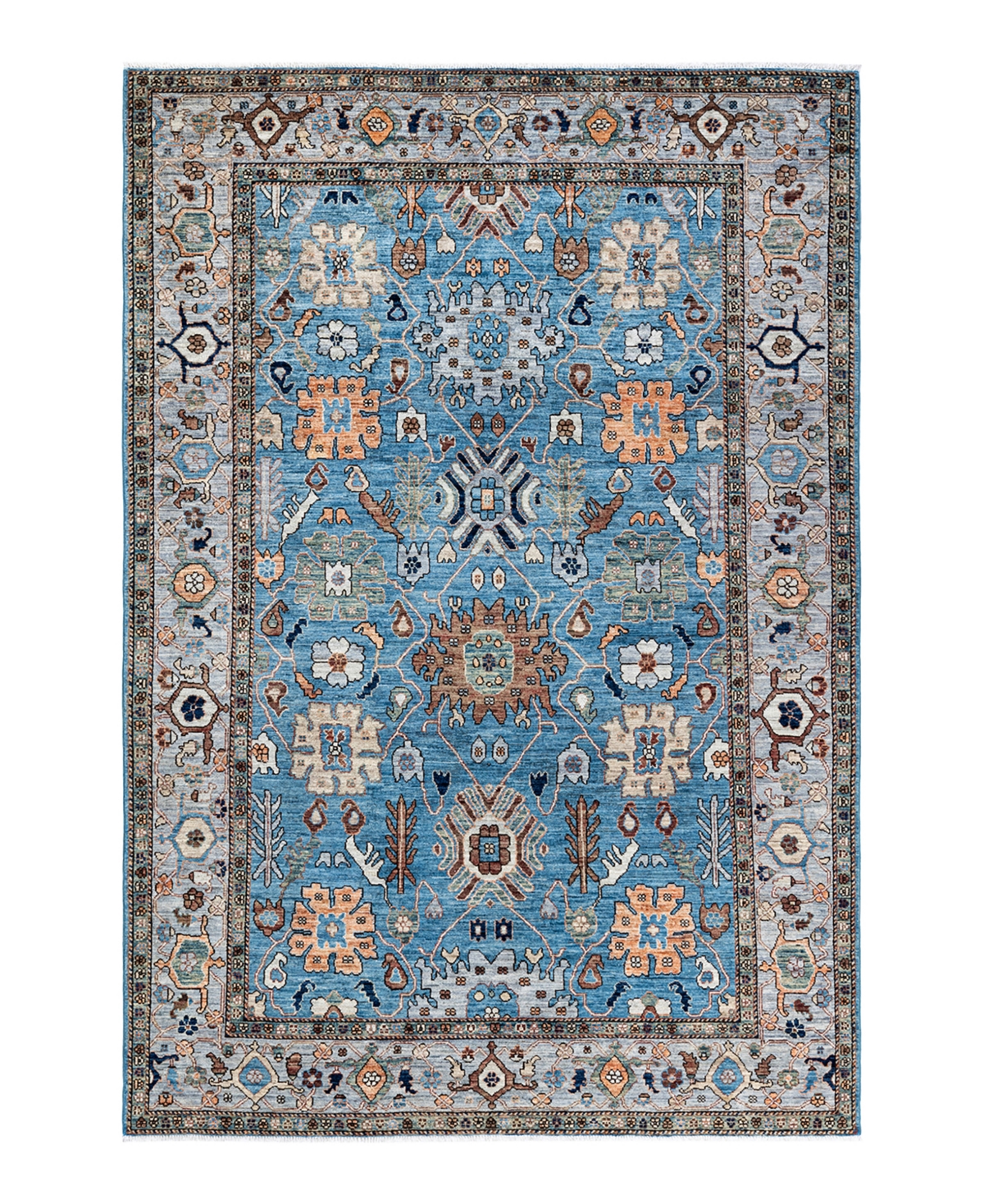 Adorn Hand Woven Rugs Serapi M1982 3' x 4'11in Area Rug - Blue