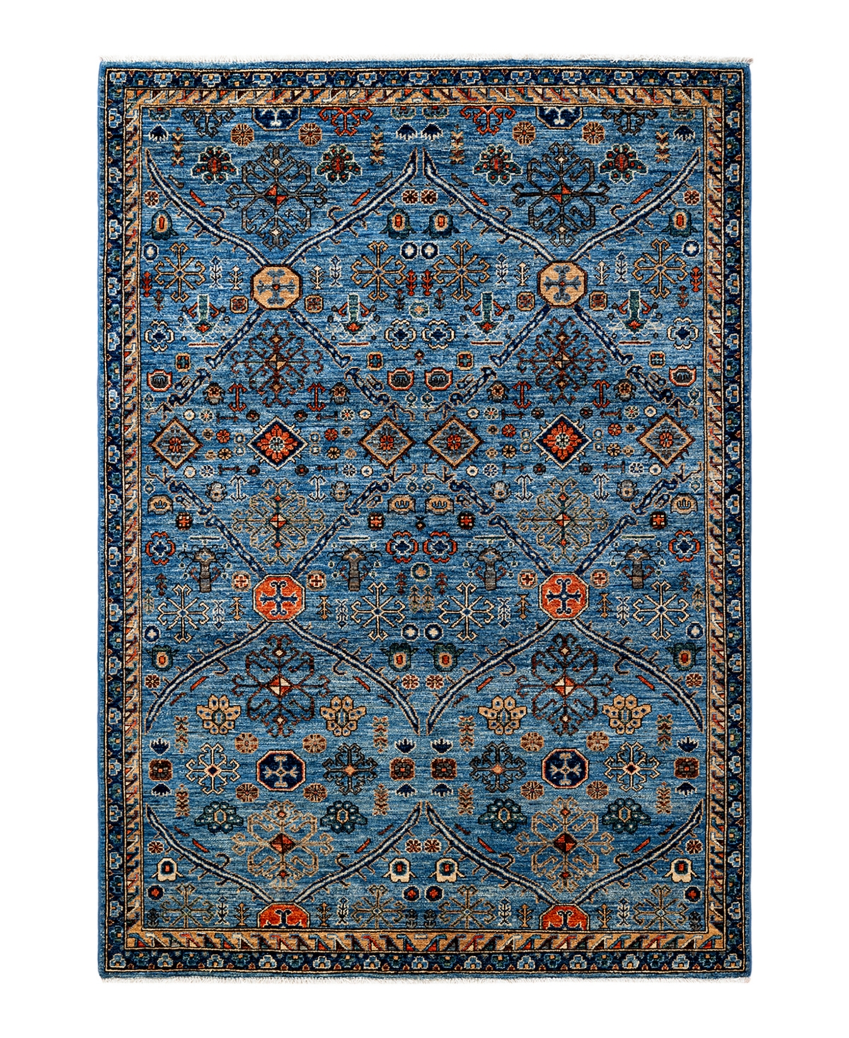 Adorn Hand Woven Rugs Serapi M1982 3' X 5' Area Rug In Blue