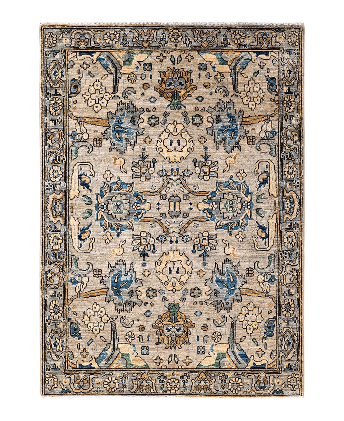 Adorn Hand Woven Rugs Oushak M1982 3'6" X 4'10" Area Rug In Beige