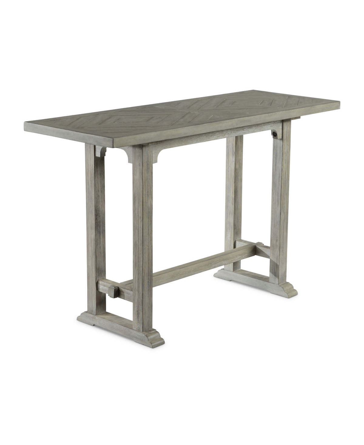 Steve Silver Whitford 48" Distressed Wood Sofa Table In Dove Gray Finish