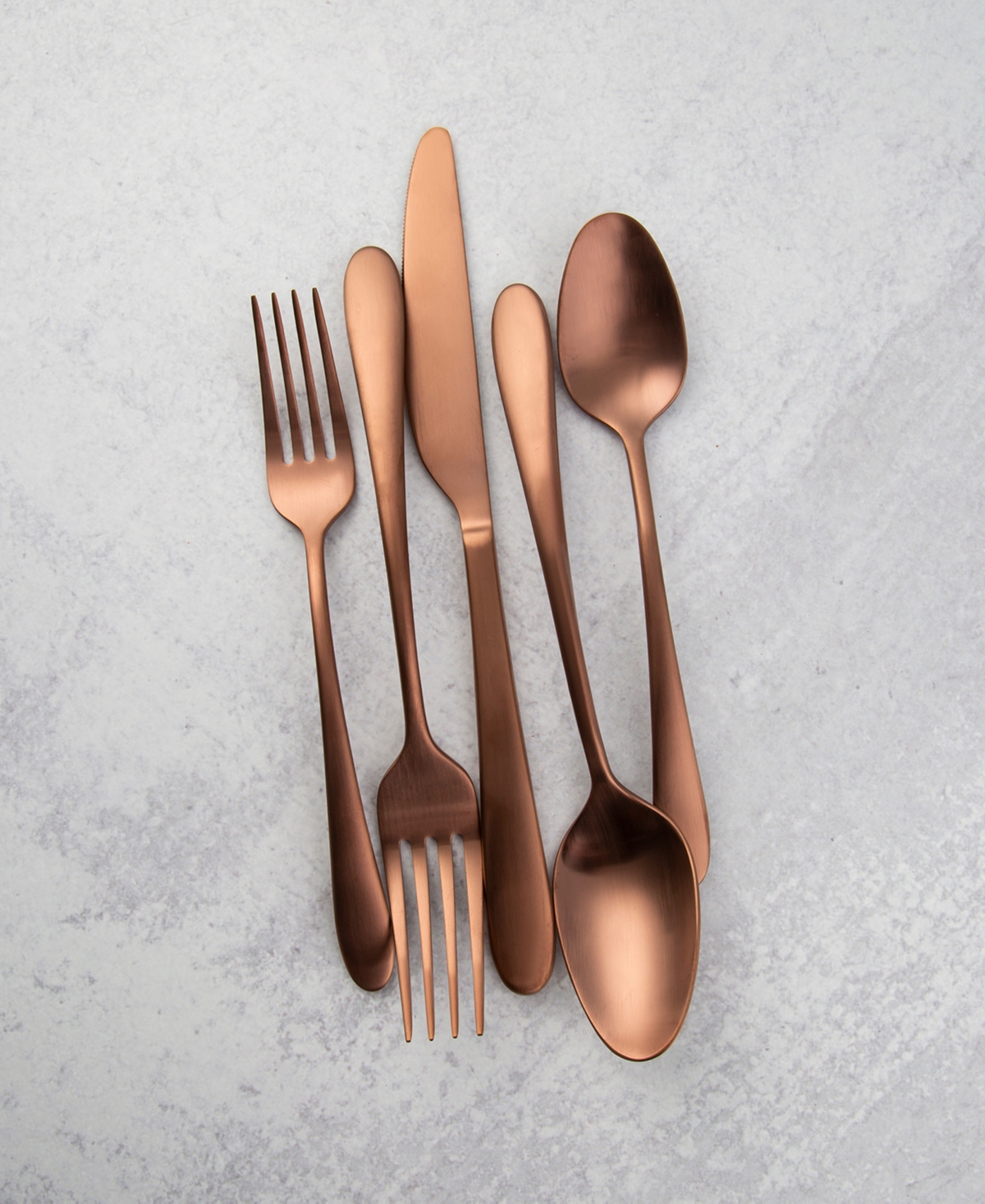 Cambridge Silversmiths PoetSatin Piece 18/10 Stainless Steel Flatware Set, Service for 4 - Copper
