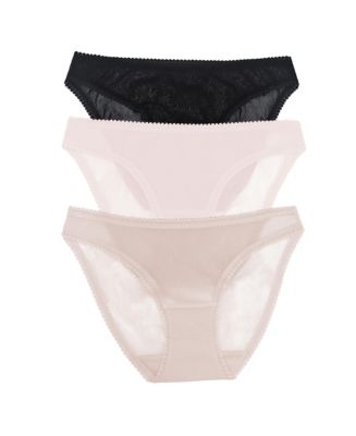 On Gossamer Women's Mesh Hip Bikini Panty, Pack of 3 3202P3 - Macy's