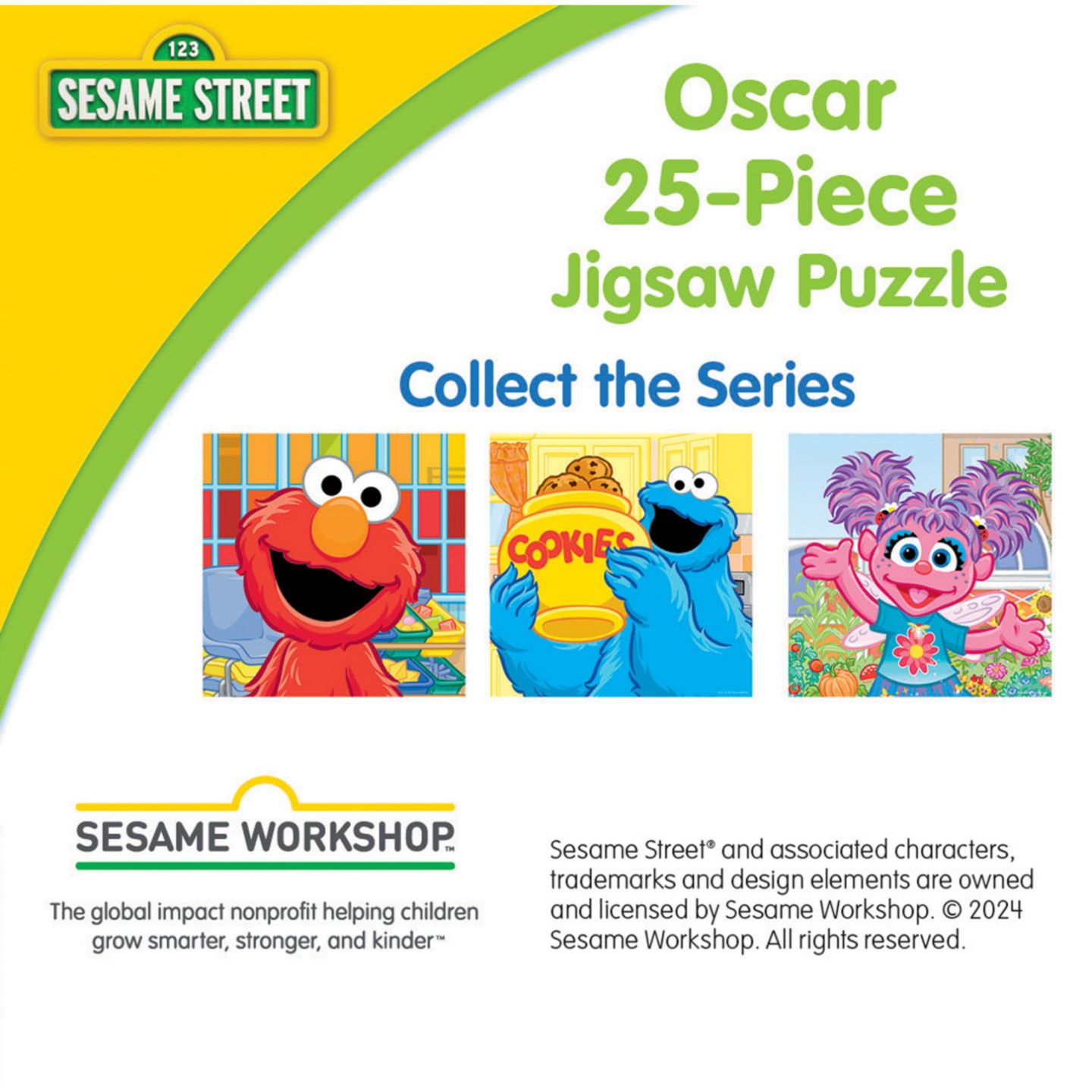 Детский пазл MasterPieces Puzzles Sesame Street Oscar the Grouch Oscar's Day Out 25-Piece Puzzle, Ages 3+ — фото 2