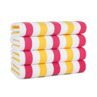 California Cabana Beach Towel Set of 4 (30x70 in.), 4 Colors in a Pack