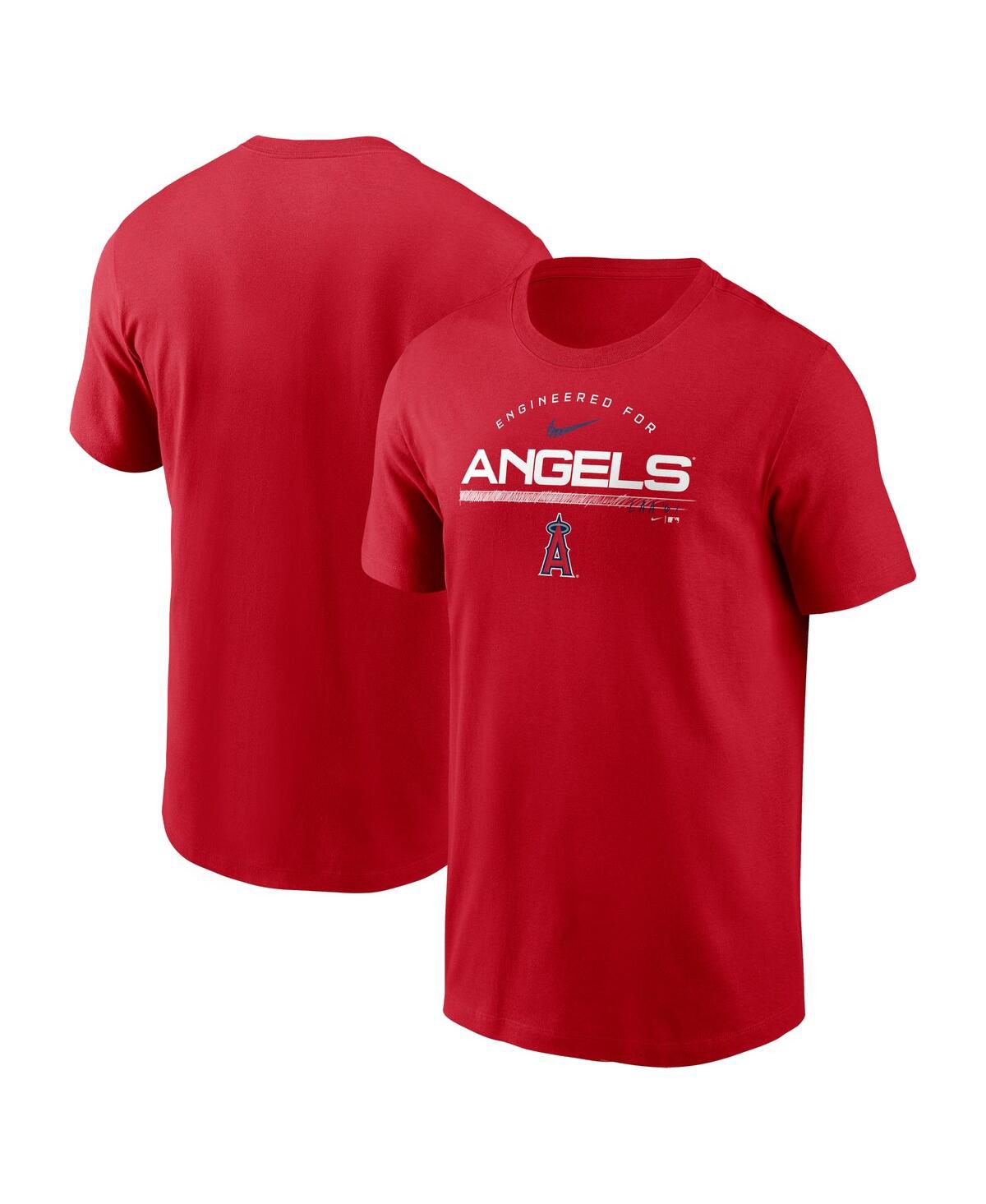 Shop Nike Men's  Red Los Angeles Angels Team Engineered Performance T-shirt