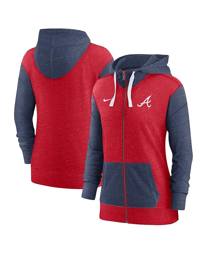 Men's Nike Red Atlanta Braves Team Lettering Club Pullover Hoodie