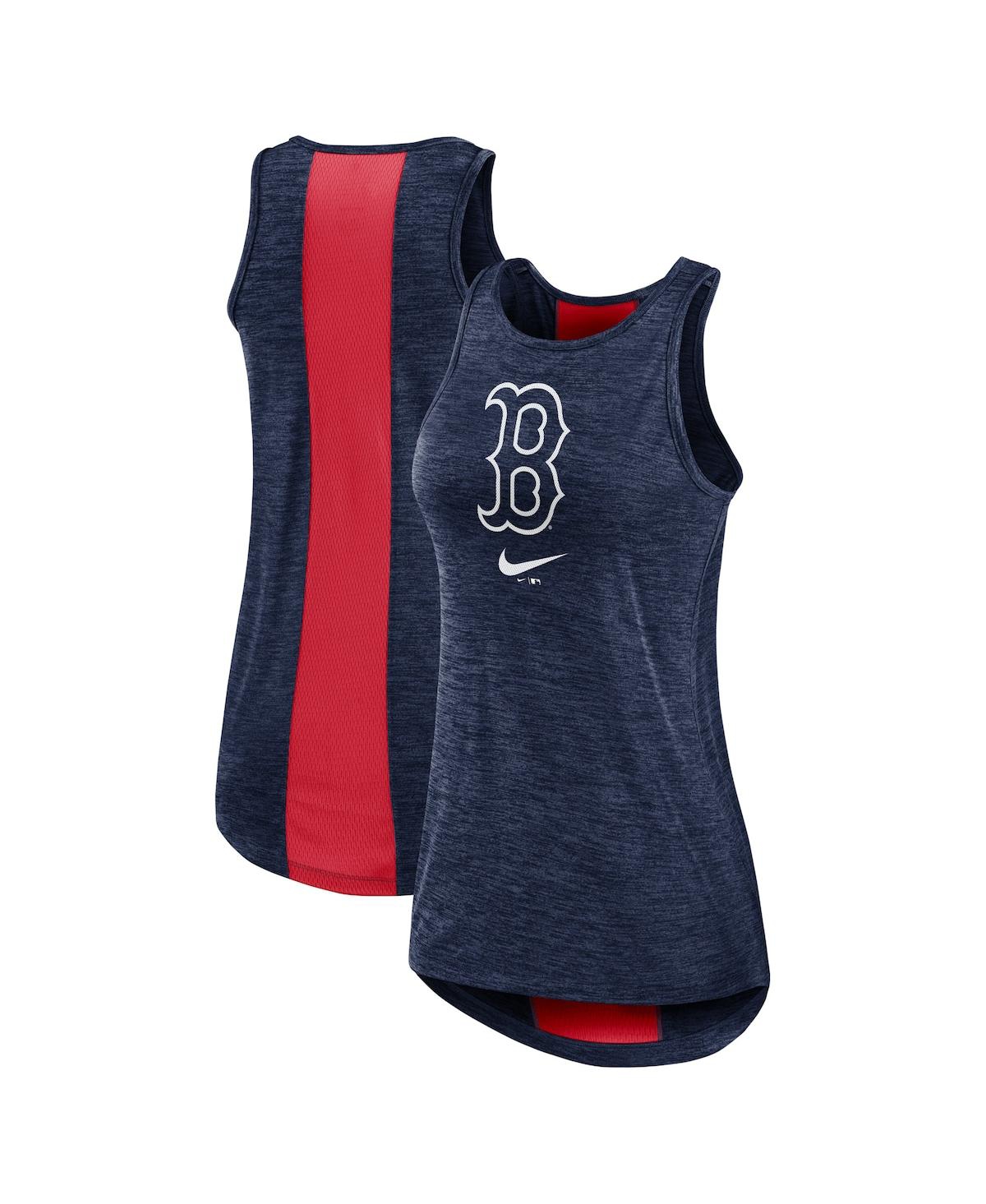 Nike Women's  Navy Boston Red Sox Right Mix High Neck Tank Top