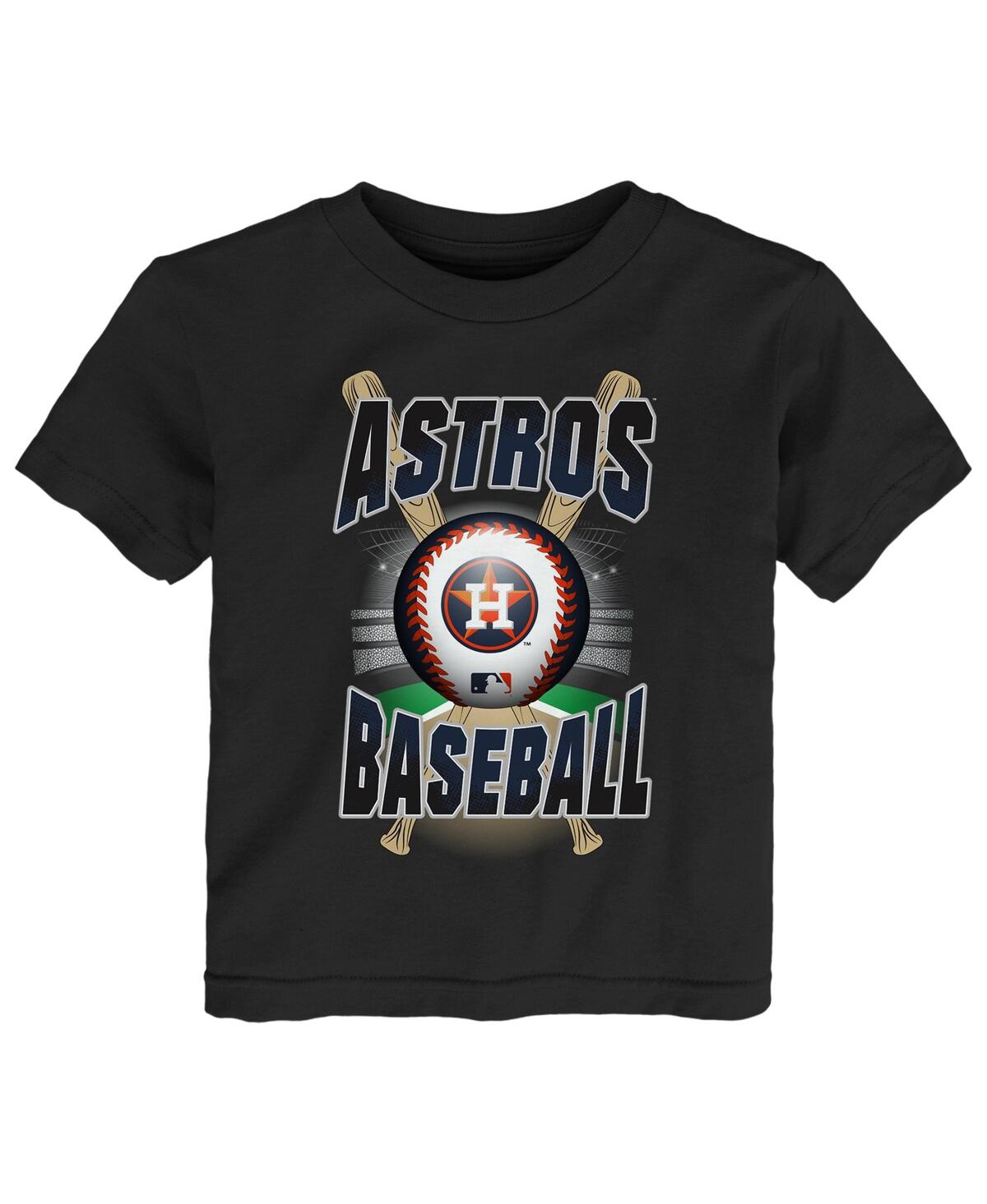 Outerstuff Babies' Toddler Boys And Girls Black Houston Astros Special Event T-shirt