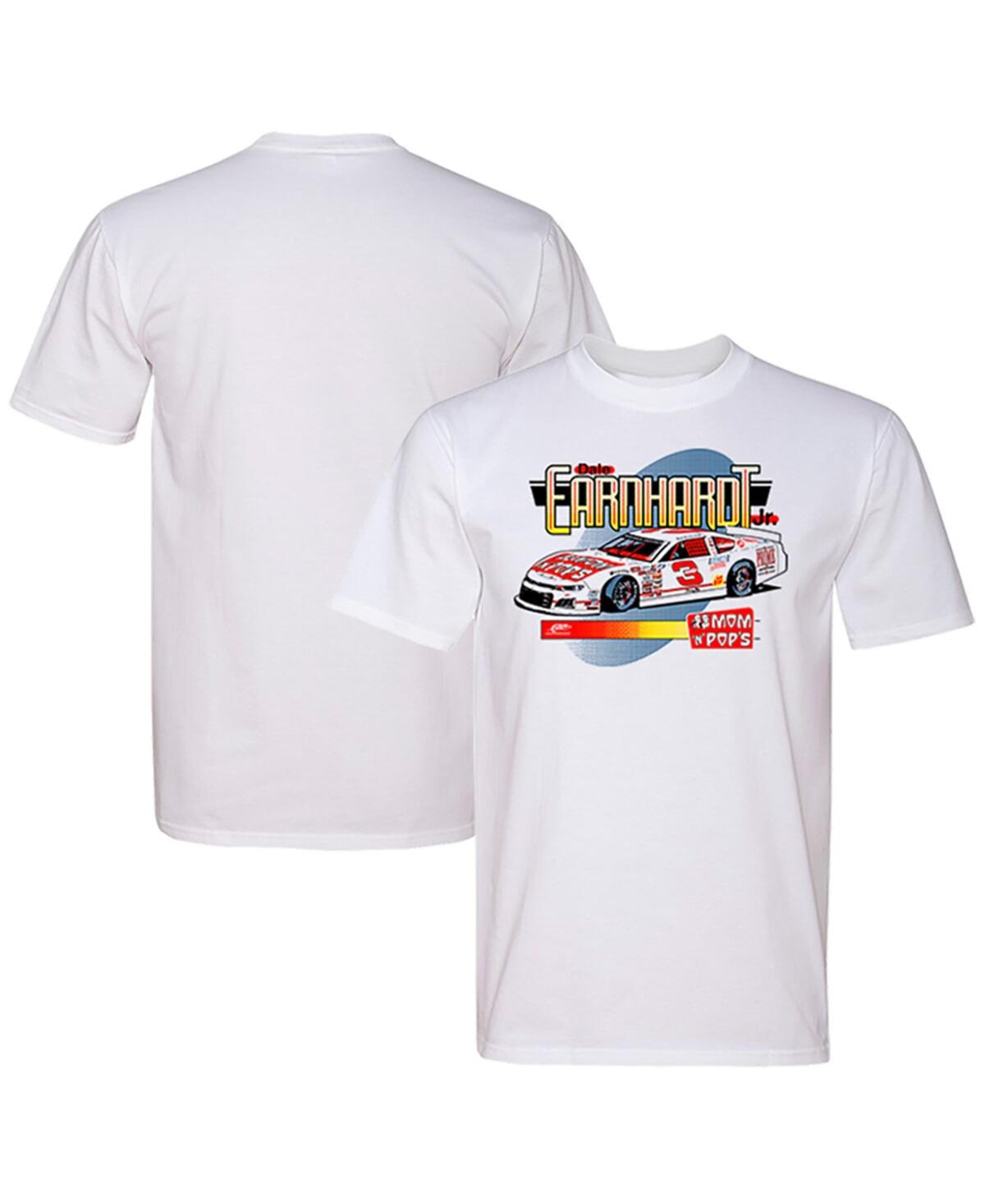 Men's Jr Motorsports Official Team Apparel White Dale Earnhardt Jr. Tire Pros Mom N' Pops Car T-shirt - White