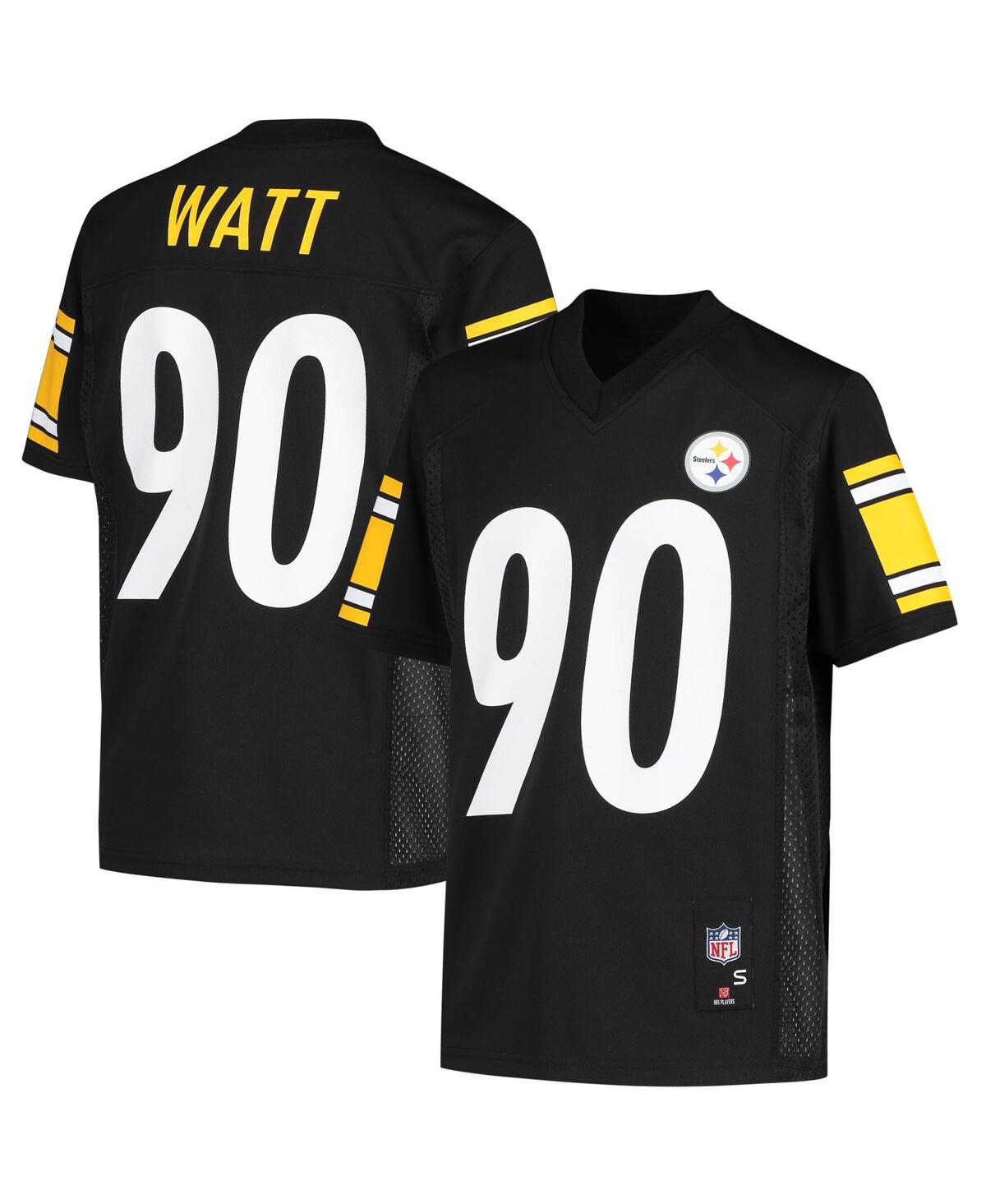 Big Boys and Girls T.j. WattPittsburgh Steelers Replica Player Jersey - Black