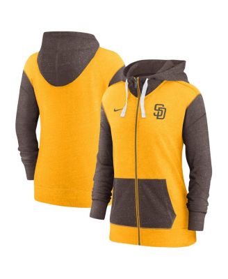 Women's Gold San Diego Padres Full-Zip Hoodie