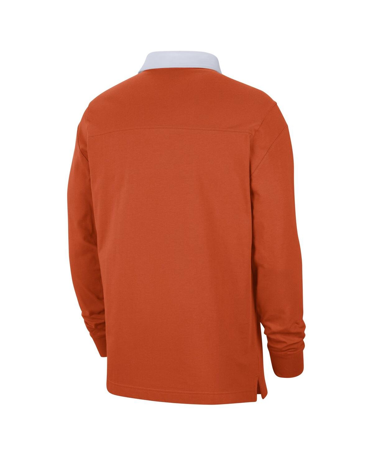Shop Nike Men's  Orange Clemson Tigers Striped Long Sleeve Polo Shirt