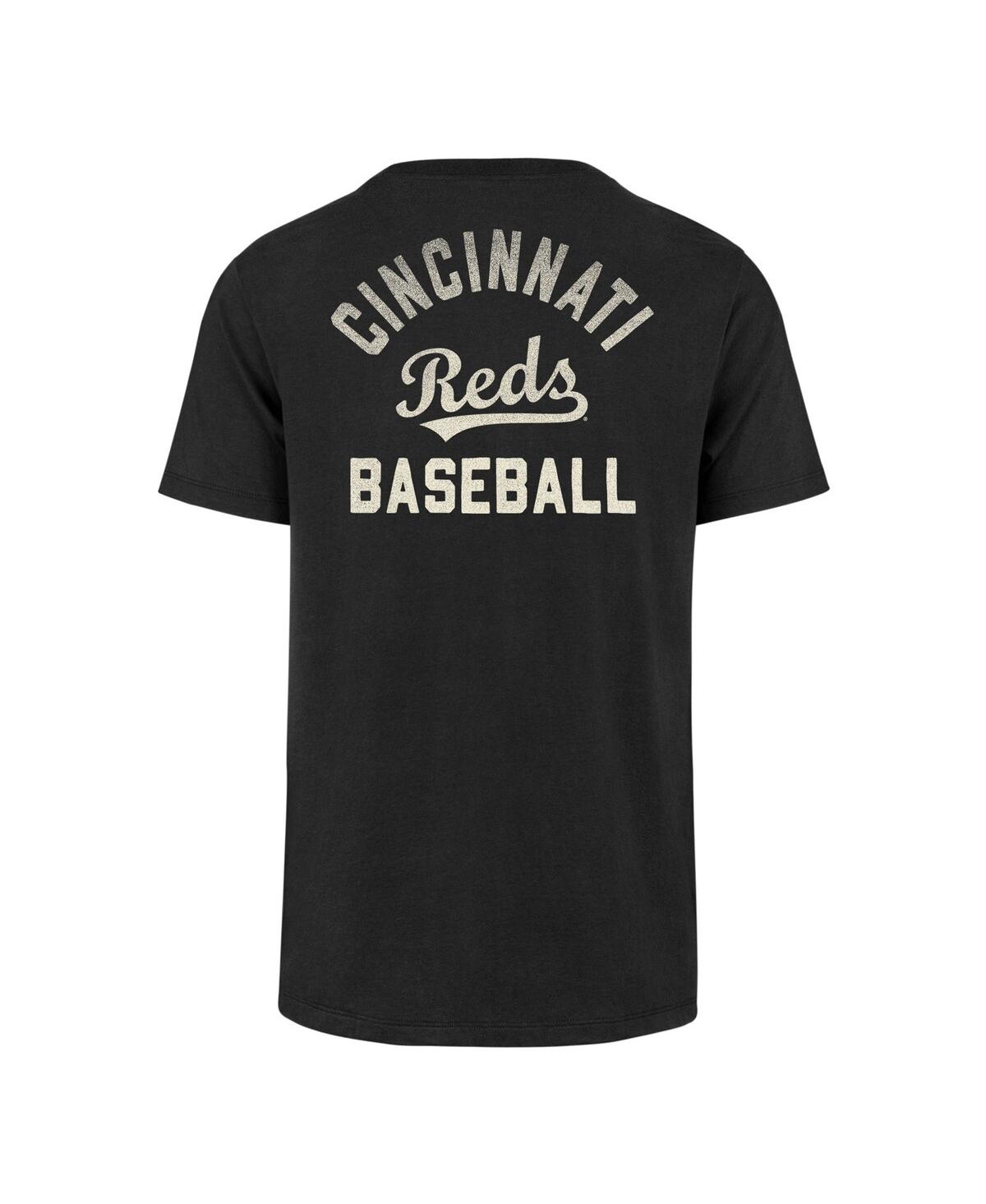 Shop 47 Brand Men's ' Black Cincinnati Reds Turn Back Franklin T-shirt