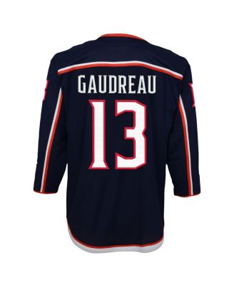 Big Boys and Girls Johnny Gaudreau Navy Columbus Blue Jackets 2022/23 Premier Player Jersey
