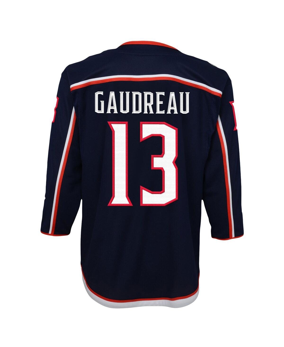 Big Boys and Girls Johnny GaudreauColumbus Blue Jackets 2022/23 Premier Player Jersey - Navy