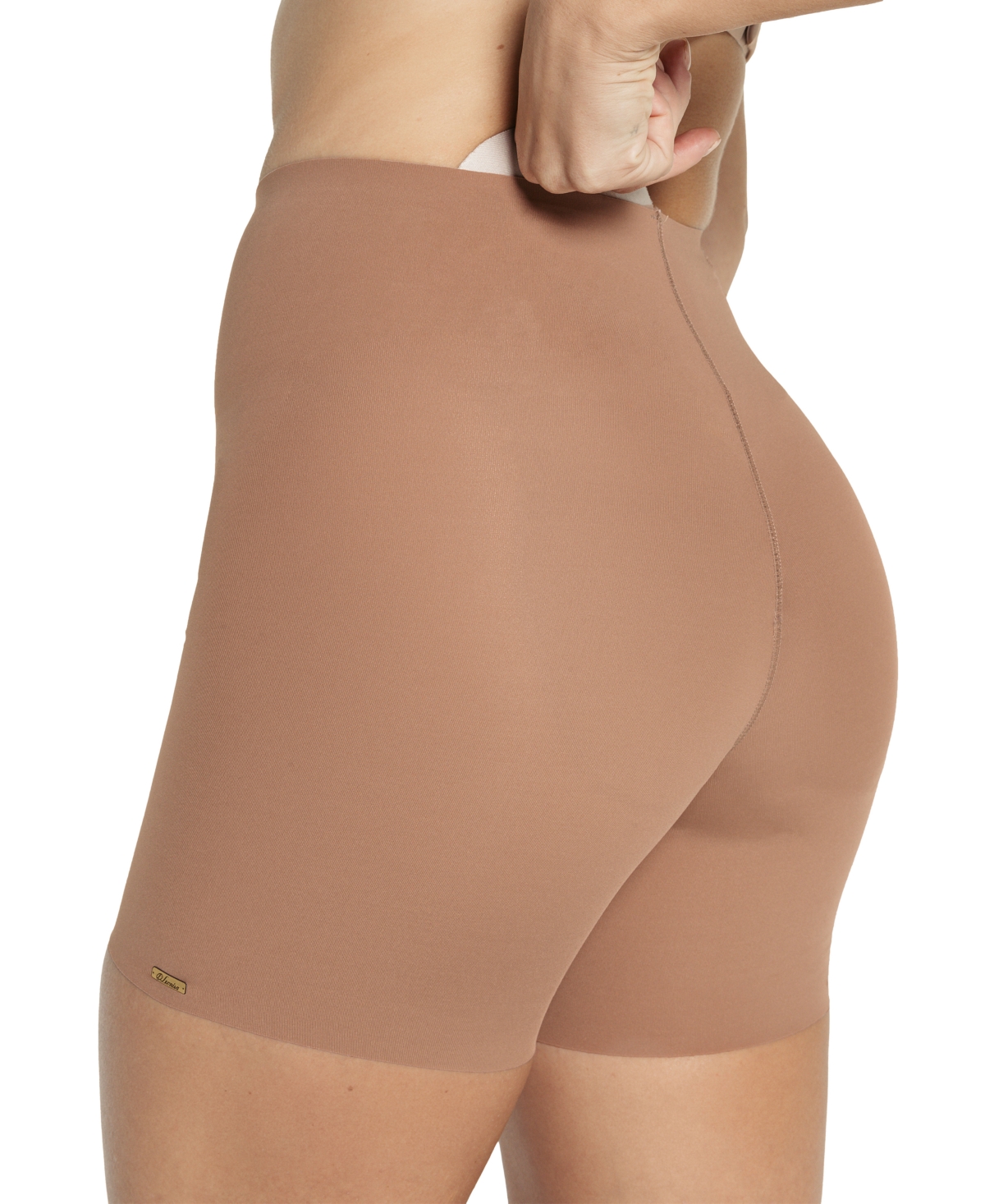 Women's Undetectable Padded Butt Lifter Shaper Shorts - Brown- Nude
