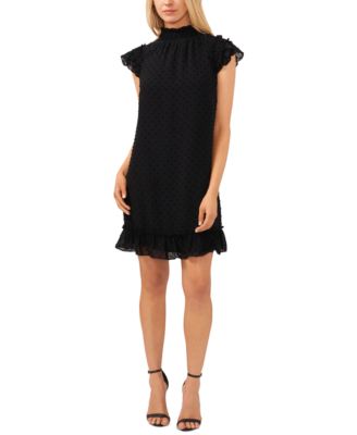 Elizabeth Mock Neck Flutter Sleeve Midi Dress, Stargaze - Anna Cate