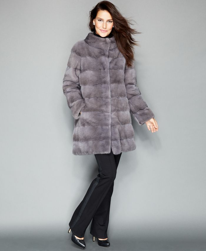 The Fur Vault Three-Quarter-Length Mink Fur Coat - Macy's