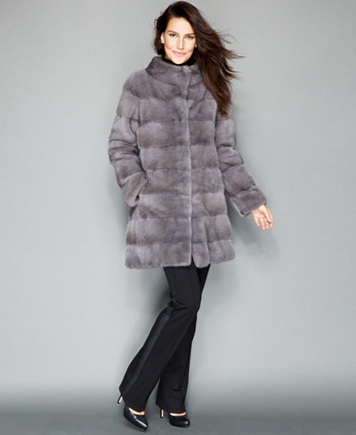 The Fur Vault Three-Quarter-Length Mink Fur Coat - The Fur Vault ...