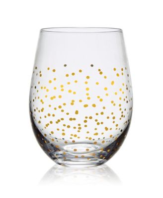Party Stemless Wine Glasses, Set of 4