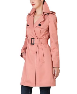 Women's Angie Water Resistant Hooded Trench Coat