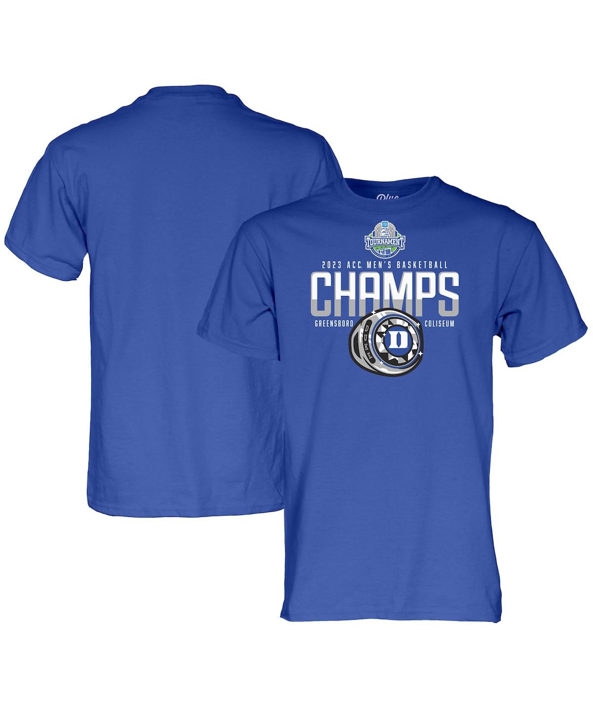 Men's Blue 84 Royal Duke Blue Devils 2023 Acc Men's Basketball Conference Tournament Champions Locker Room T-shirt - Royal