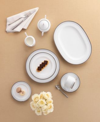 Silver Colonnade Set of 4 Dinner Plates, 10.50"