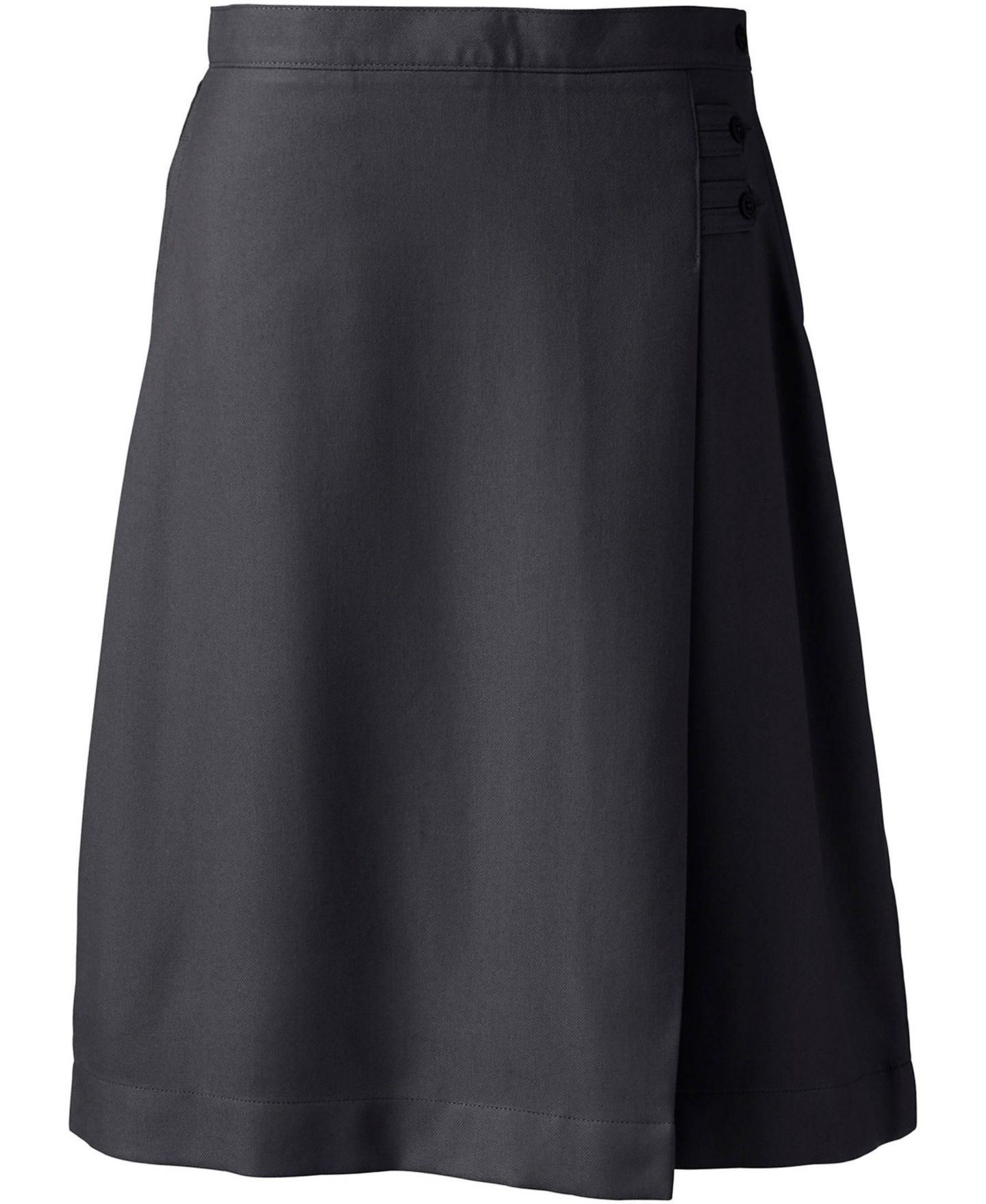 Женская юбка Lands' End School Uniform Solid A-line Skirt Below the Knee, цвет: Чёрный — фото 2