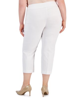 Plus Size Mid-Rise Pull-On Capri Pants, Created for Macy's